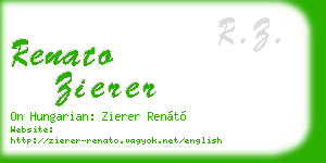 renato zierer business card